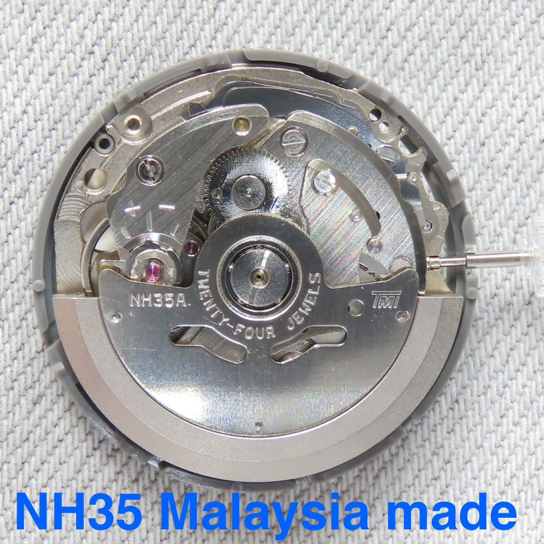 Malaysia Made - Seiko (TMI) NH35 Movement Deep Blue Date wheel