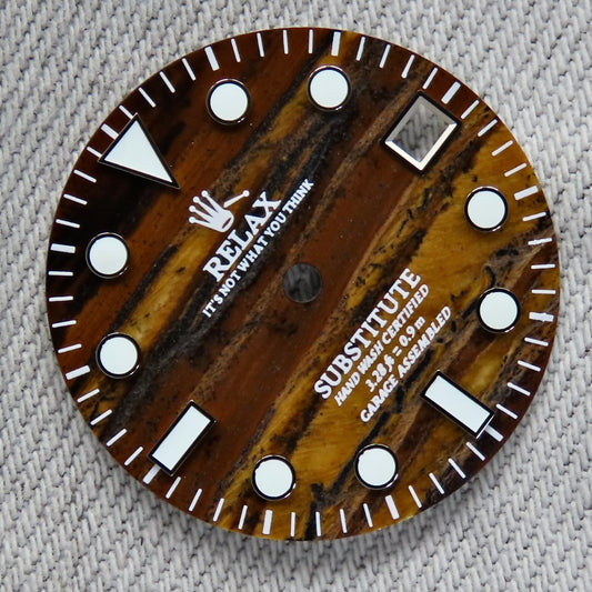 Dial Maker - Relax Tiger’s Iron Stone Dial for seiko mod