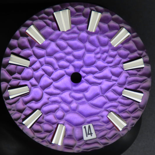 Dial Maker -Hammered Pattern Gradient Purple Dial For Seiko Mod