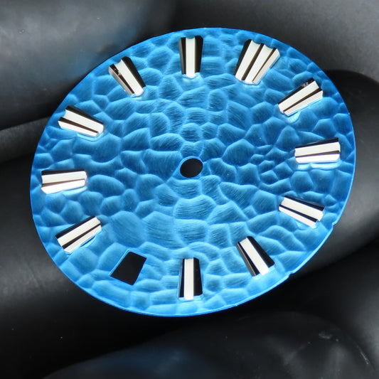 Dial Maker -Hammered Pattern Sky Blue Dial For Seiko Mod