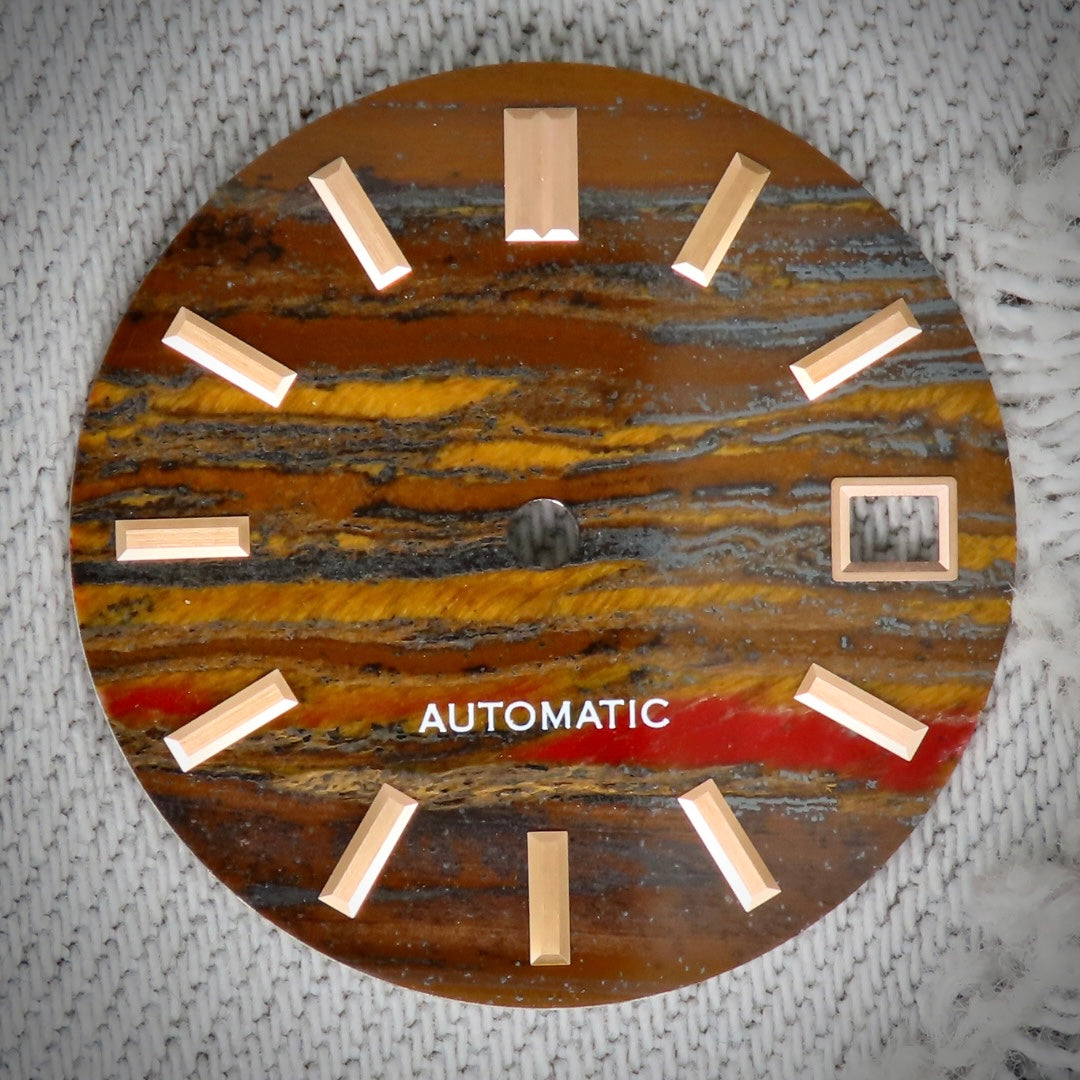 Stone Dial Mod Seiko mod dial , Seiko mod parts ,Dial Maker - Tiger Iron Stone Dial ...