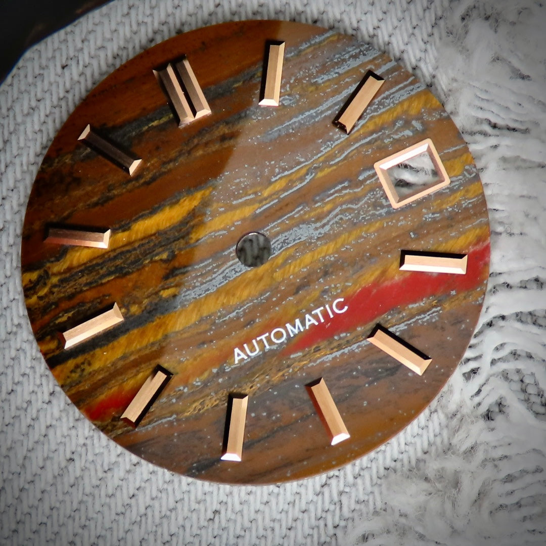 Stone Dial Mod Seiko mod dial , Seiko mod parts ,Dial Maker - Tiger Iron Stone Dial ...