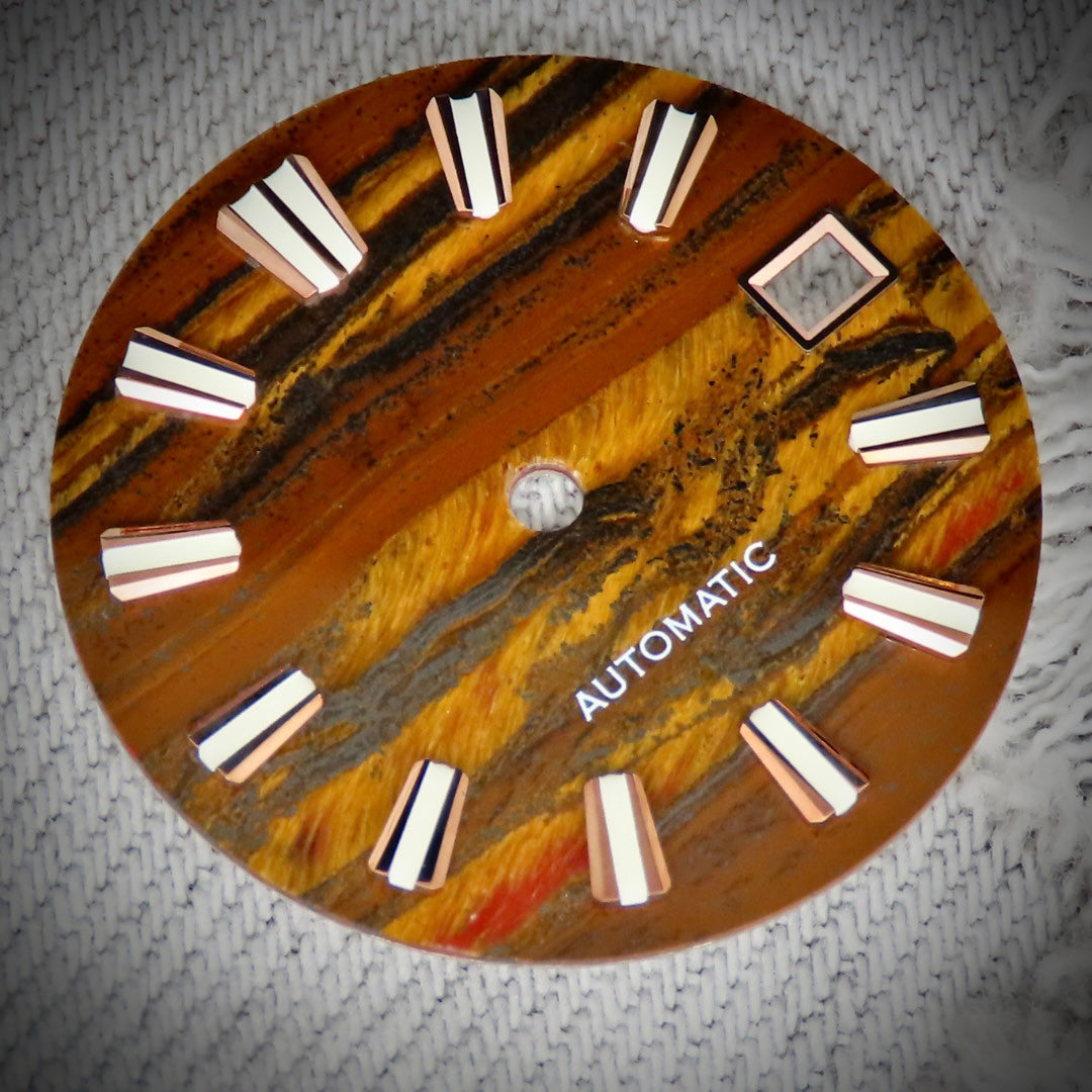Stone Dial Mod Seiko mod dial , Seiko mod parts ,Dial Maker - Tiger Iron Stone Dial ...