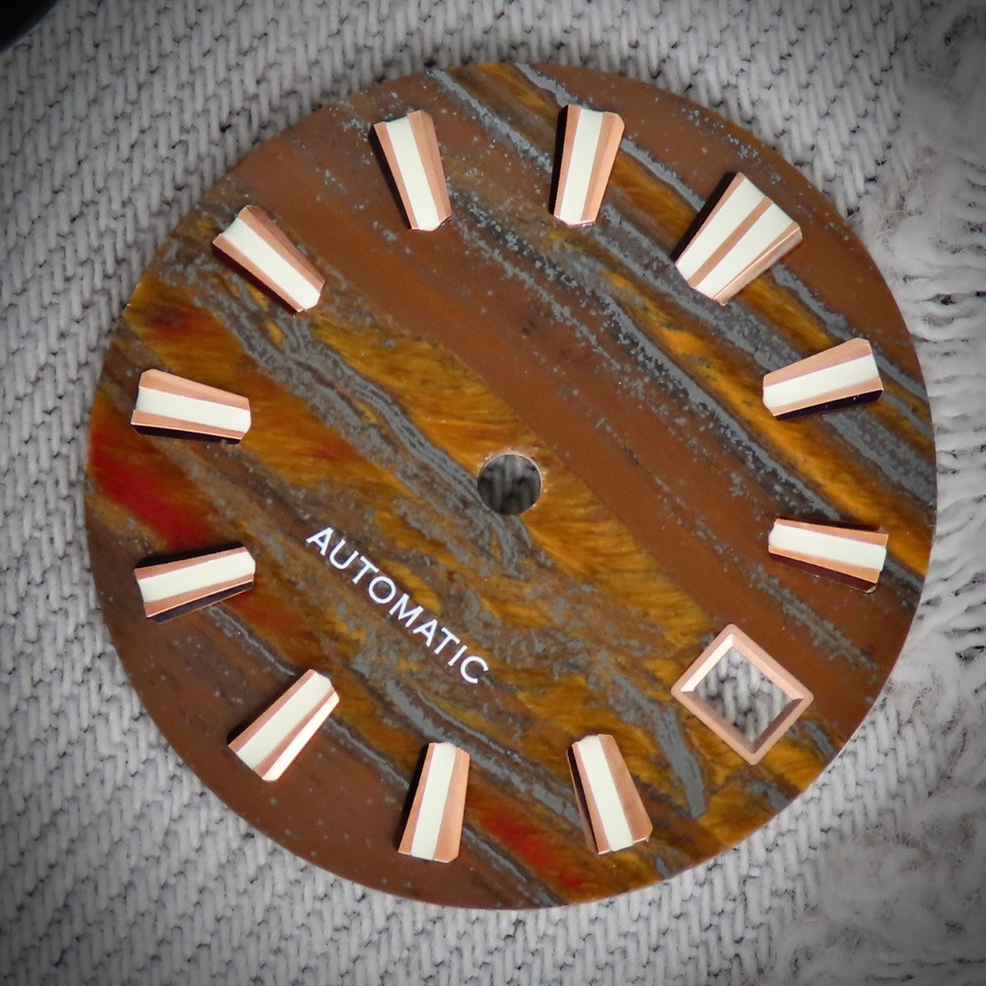 Stone Dial Mod Seiko mod dial , Seiko mod parts ,Dial Maker - Tiger Iron Stone Dial ...