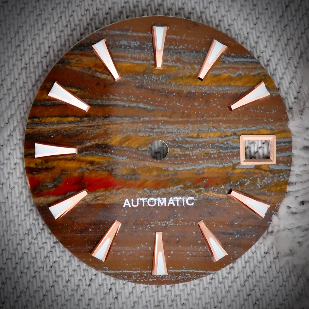 Stone Dial Mod Seiko mod dial , Seiko mod parts ,Dial Maker - Tiger Iron Stone Dial ...