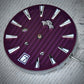 Dial Maker -Plated Purple Geneva stripes Dial For Seiko Mod