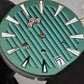 Dial Maker -Plated Green Geneva stripes Dial For Seiko Mod