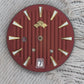 Dial Maker -Plated Red Geneva stripes Dial For Seiko Mod