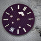 Dial Maker -Plated Purple Geneva stripes Dial For Seiko Mod
