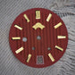 Dial Maker -Plated Red Geneva stripes Dial For Seiko Mod