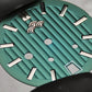 Dial Maker -Plated Green Geneva stripes Dial For Seiko Mod