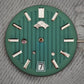 Dial Maker -Plated Green Geneva stripes Dial For Seiko Mod