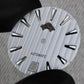 Dial Maker -Plated Silver Geneva stripes Dial For Seiko Mod
