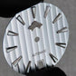 Dial Maker -Plated Silver Geneva stripes Dial For Seiko Mod