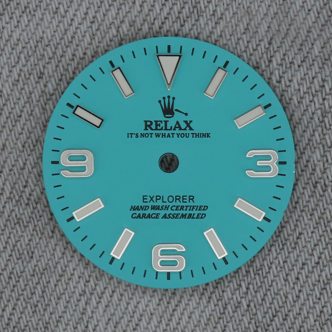 Dial Maker - Sky Blue Relax Dial , Explorer Dial, BGW9 lume
