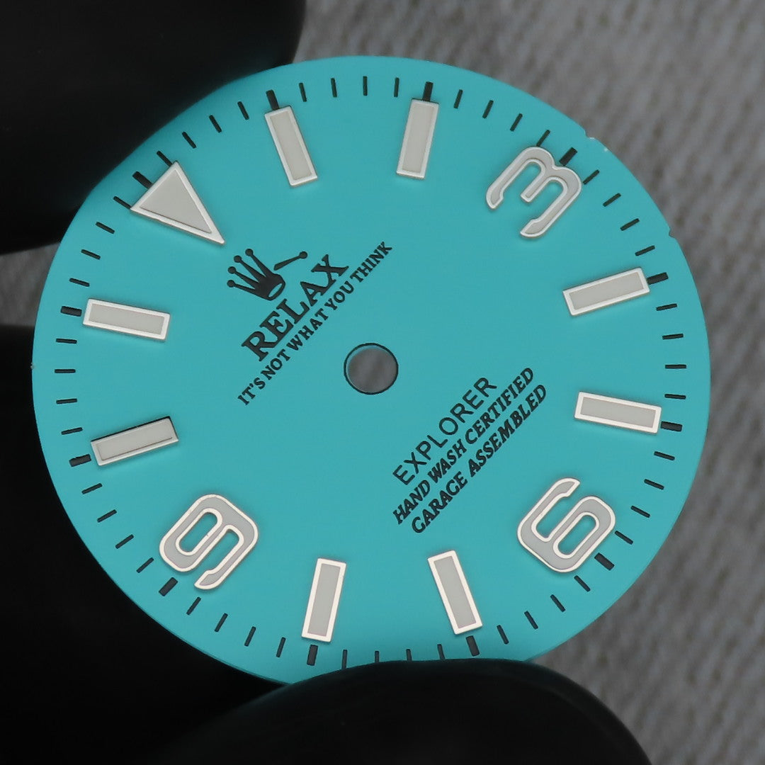 Dial Maker - Sky Blue Relax Dial , Explorer Dial, BGW9 lume