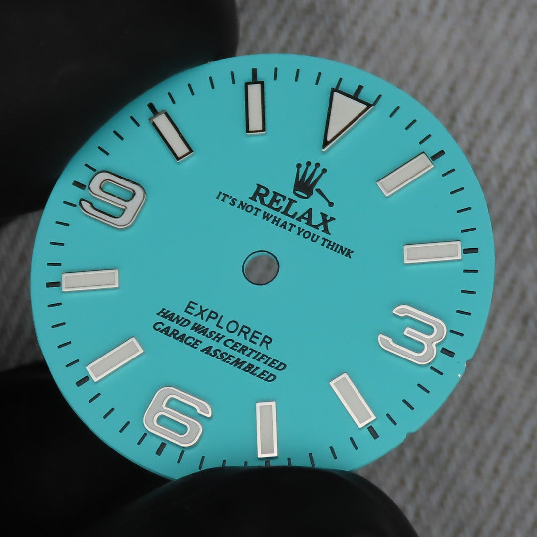 Dial Maker - Sky Blue Relax Dial , Explorer Dial, BGW9 lume