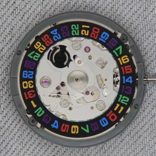 Malaysia Made-Seiko (TMI) NH35  Automatic With Colorful Date Wheel