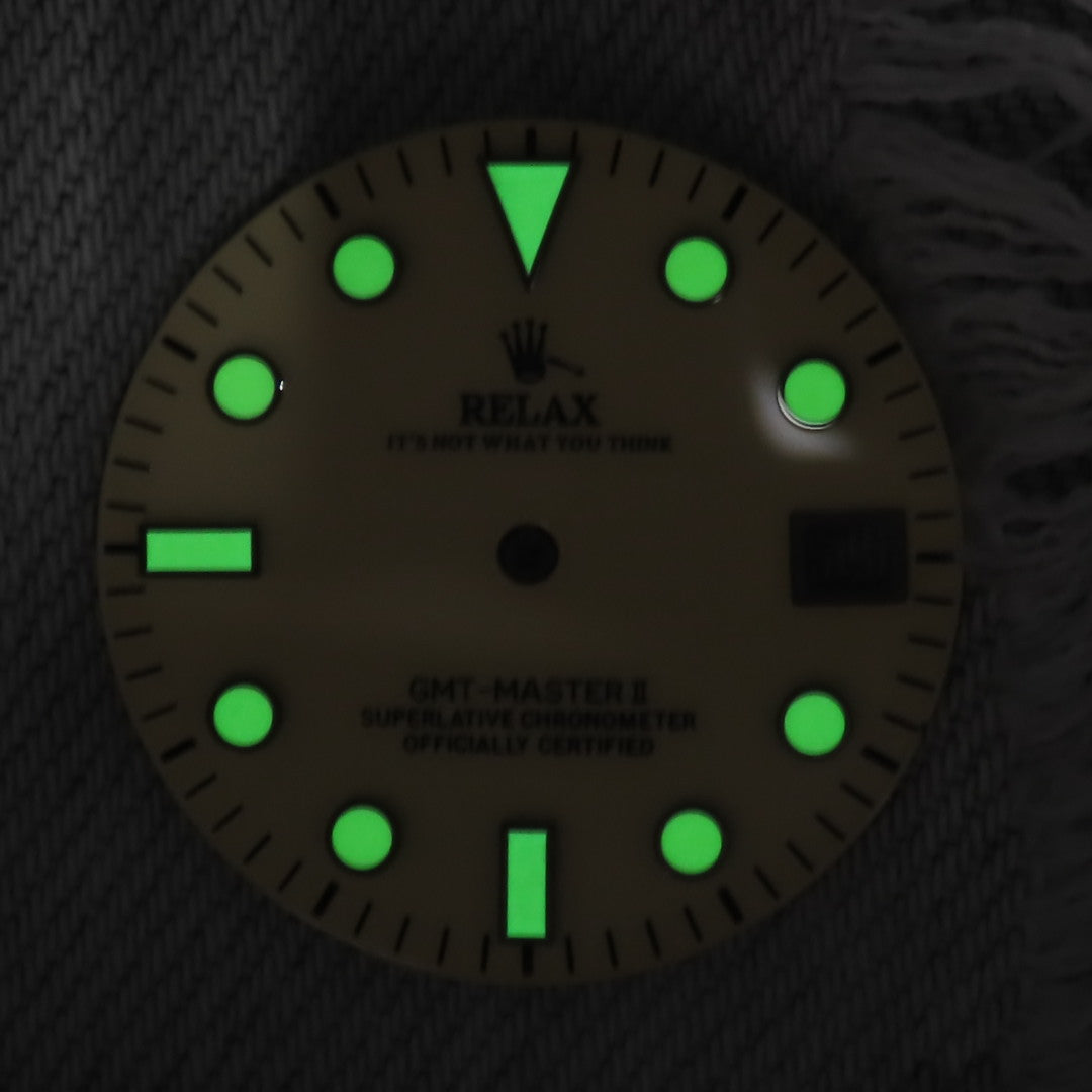 Dial Maker -  Cream / khaki Enamel Relax GMT Dial
