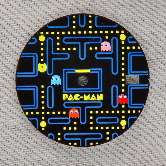 Dial maker - Pac Man Dial Game Dial ,Matte Black with Blue/Yellw (No Lume)
