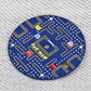 Dial maker - Pac Man Dial Game Dial ,Matte Blue with Yellow/White (No Lume)