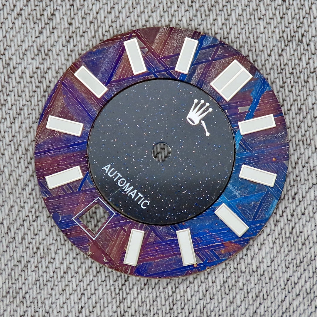 Stone Dial Mod Seiko mod parts ,seiko mod dial ,Dial maker - Grey / Natural Meteorite ...