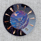 Dial maker - Burned/ Blue Purple Meteorite combined with blue gold stone dial