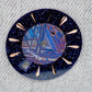 Dial maker - Burned/ Blue Purple Meteorite combined with blue gold stone dial