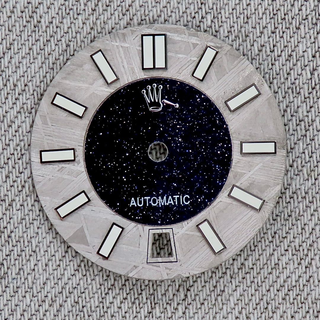 Stone Dial Mod Seiko mod parts ,seiko mod dial ,Dial maker - Grey / Natural Meteorite ...