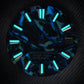 Dial Maker -  Full BGW9 Lume Black/Orange Forged Carbon  Dial For Seiko Mod