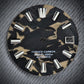 Dial Maker -  Full C3 Lume Black/khaki Forged Carbon  Dial For Seiko Mod