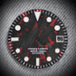 Dial Maker -  Full C3 Lume Black/Red Forged Carbon  Dial For Seiko Mod