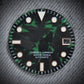 Dial Maker -  Full C3 Lume Black/Green Forged Carbon  Dial For Seiko Mod