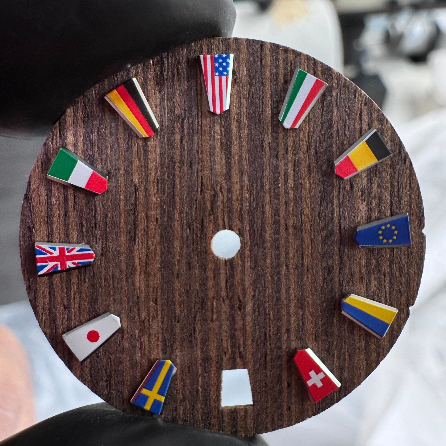 Dial Maker - Wood dial with National Flag Indices