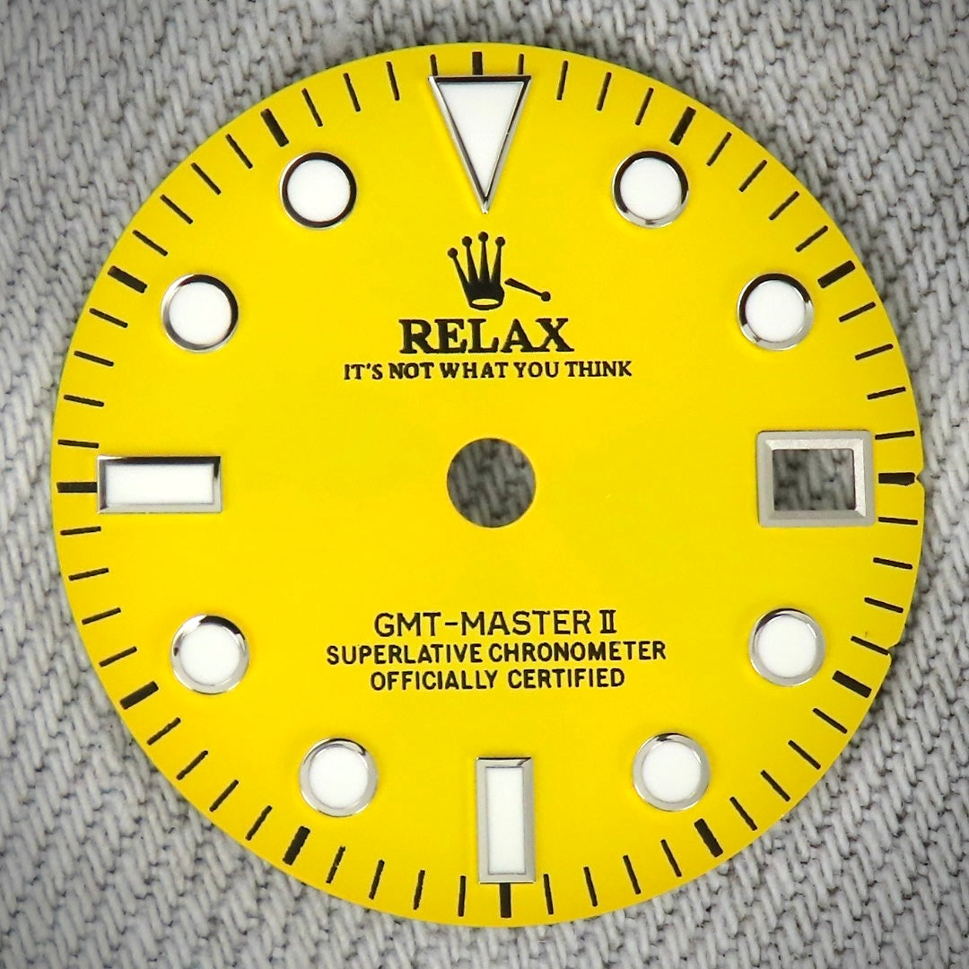 Dial Maker -  Yellow Relax GMT Dial For NH34