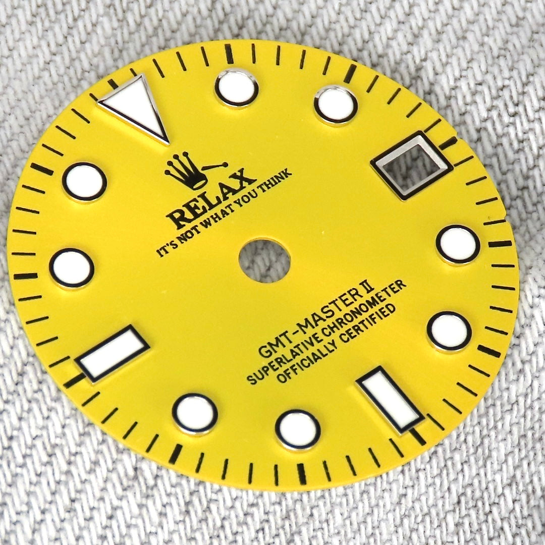 Dial Maker -  Yellow Relax GMT Dial For NH34