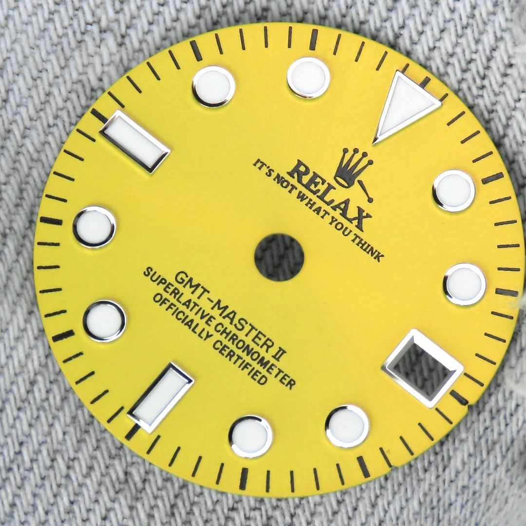 Dial Maker -  Yellow Relax GMT Dial For NH34