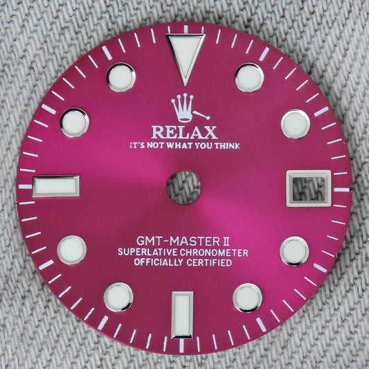 Dial Maker -  Hot Pink Relax GMT Dial For NH34