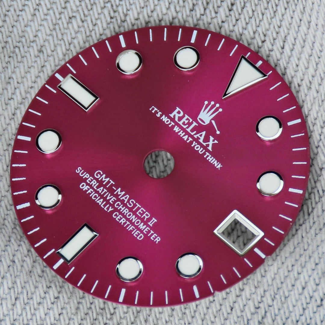 Dial Maker -  Hot Pink Relax GMT Dial For NH34