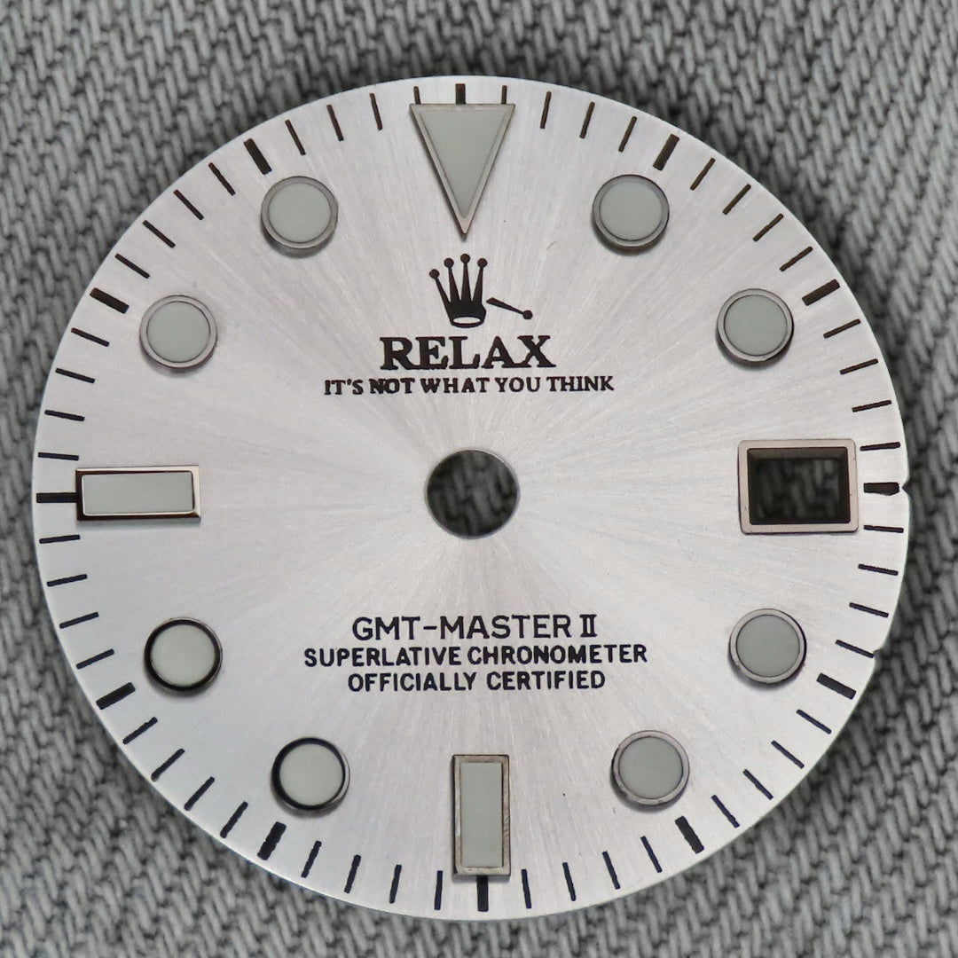Dial Maker -  Silver Relax GMT Dial For NH34