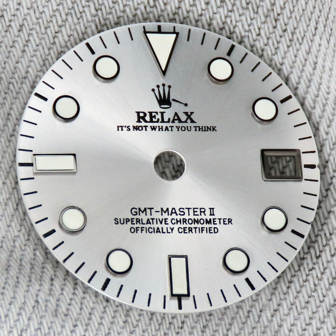 Dial Maker -  Silver Relax GMT Dial For NH34