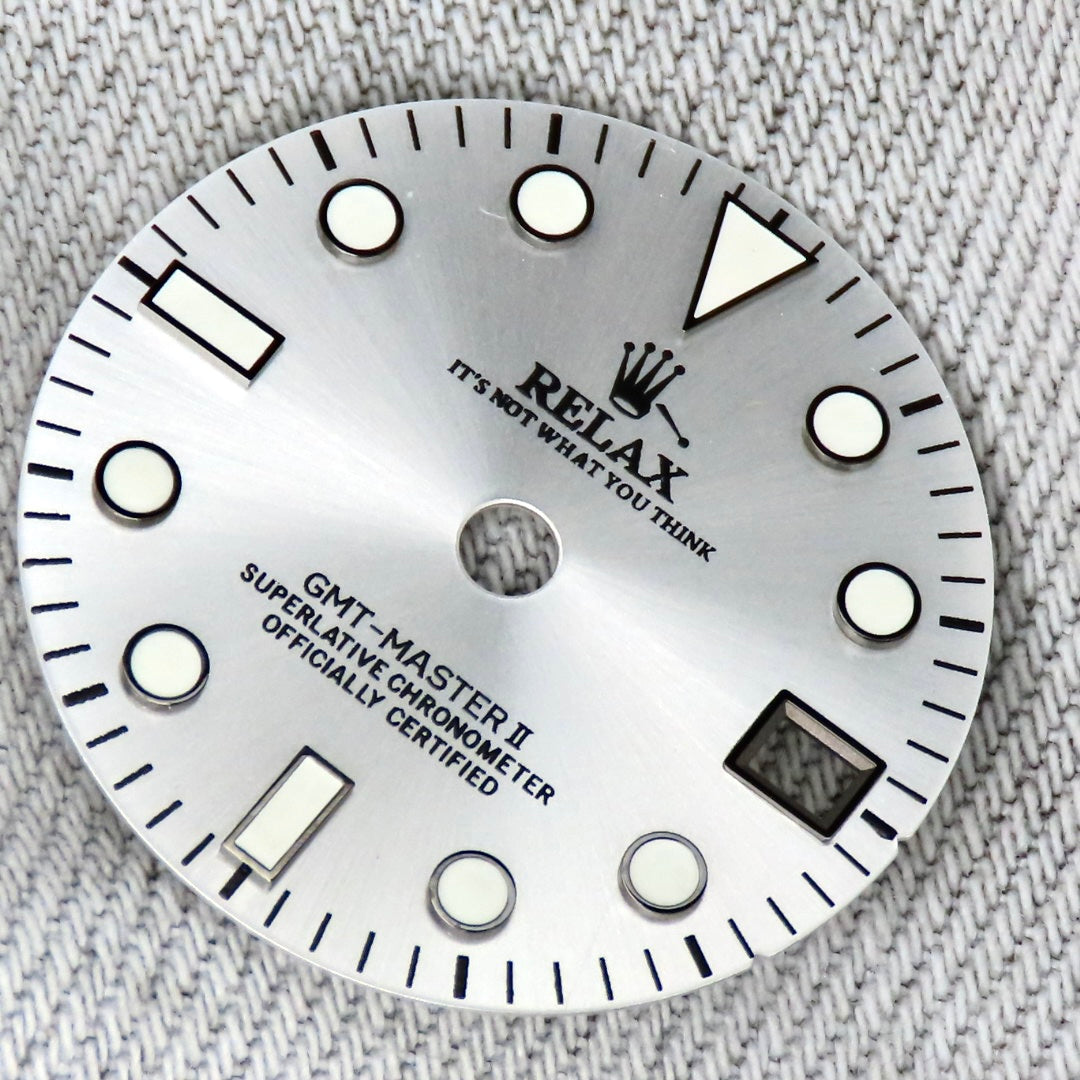 Dial Maker -  Silver Relax GMT Dial For NH34