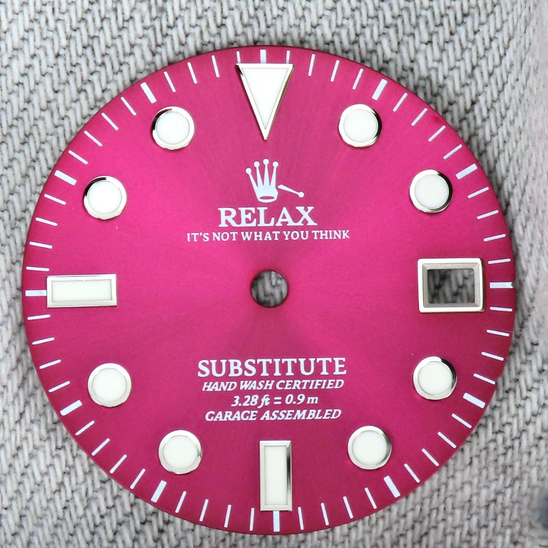 Dial Maker -  Hot Pink Relax Dial For NH35