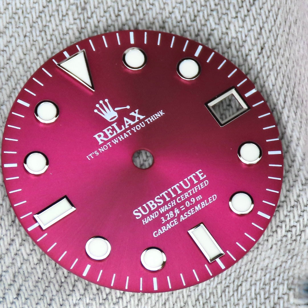 Dial Maker -  Hot Pink Relax Dial For NH35