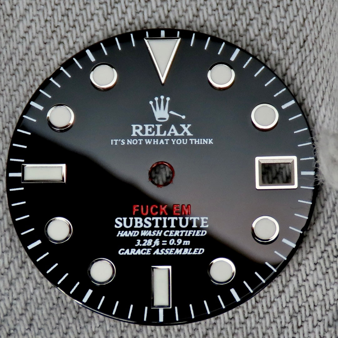 Dial Maker - Black Enamel Relax Dial