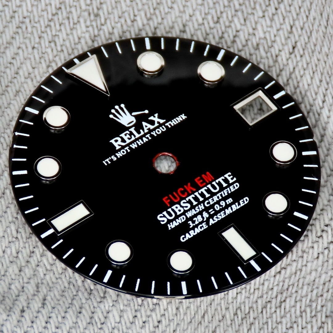 Dial Maker - Black Enamel Relax Dial