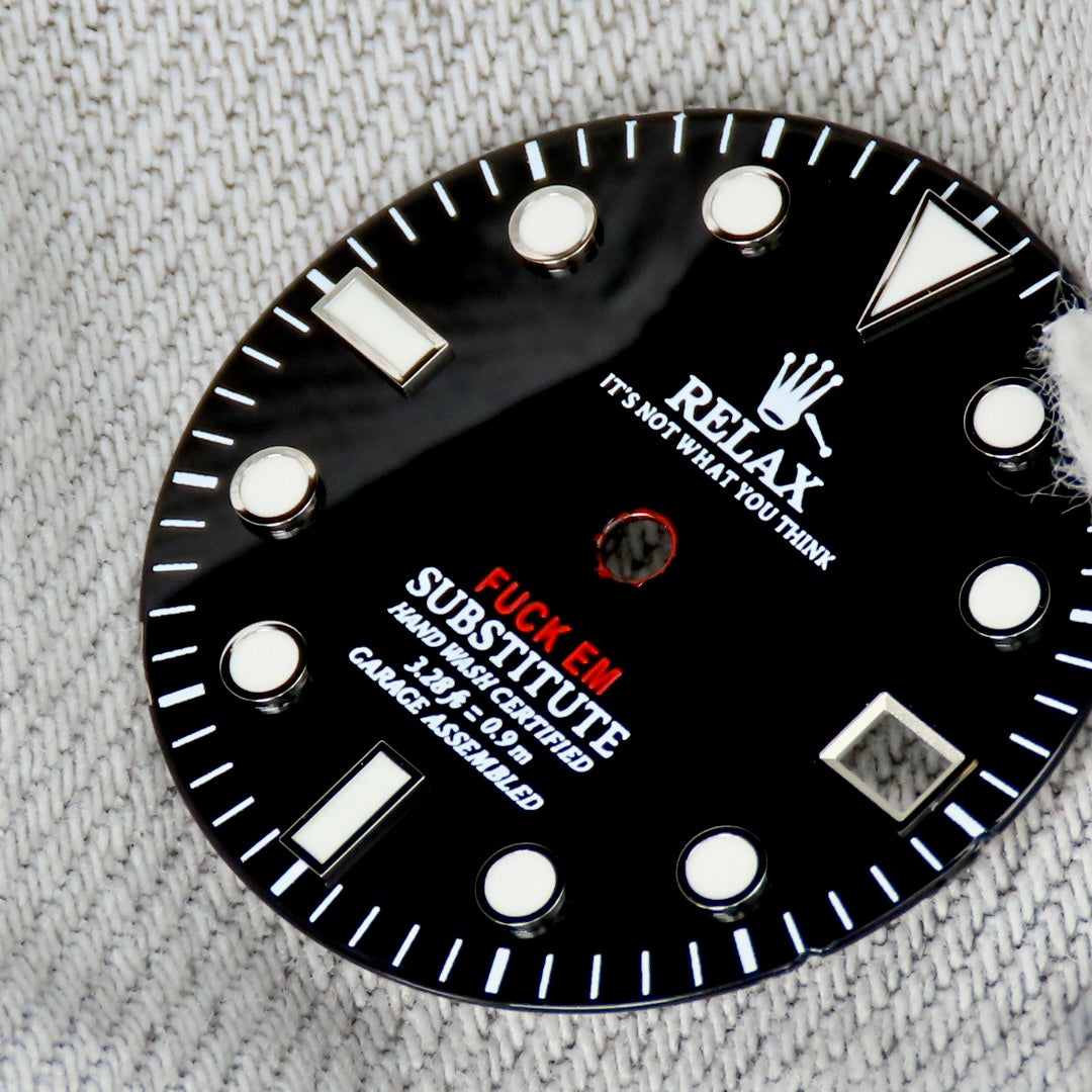 Dial Maker - Black Enamel Relax Dial