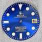 Dial Maker -Blue Enamel Sunburst  with Yellow Gold Relax Dial