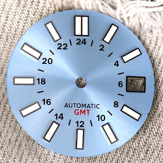 Dial Maker -Light sky‑blueSunburst GMT Dial for NH34