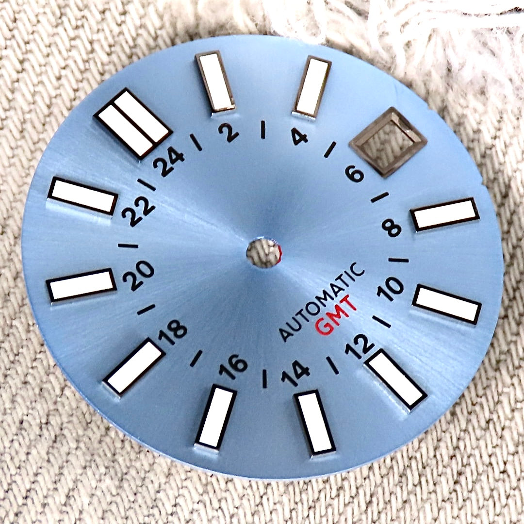 Dial Maker -Light sky‑blueSunburst GMT Dial for NH34